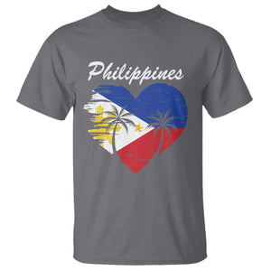 Filipino Pride T Shirt Pinoy Vintage Philippines Flag Heart TS11 Charcoal Print Your Wear