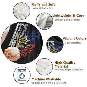 Filipino Pride Throw Blanket Its In My DNA Patriotic Philippines Flag TS11 Print Your Wear