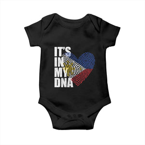 Filipino Pride Baby Onesie Its In My DNA Patriotic Philippines Flag TS11 Black Print Your Wear