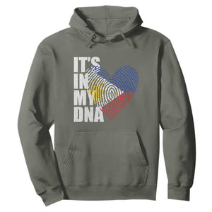 Filipino Pride Hoodie Its In My DNA Patriotic Philippines Flag TS11 Military Green Print Your Wear
