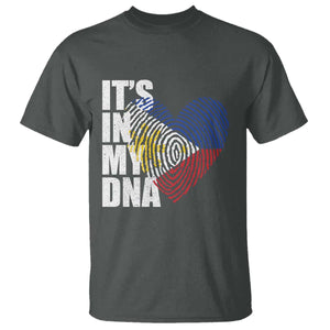 Filipino Pride T Shirt Its In My DNA Patriotic Philippines Flag TS11 Dark Heather Print Your Wear