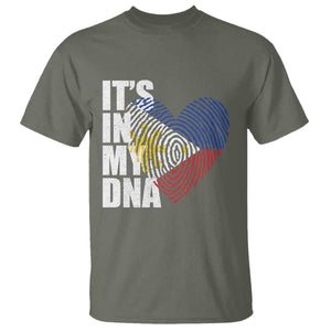 Filipino Pride T Shirt Its In My DNA Patriotic Philippines Flag TS11 Military Green Print Your Wear