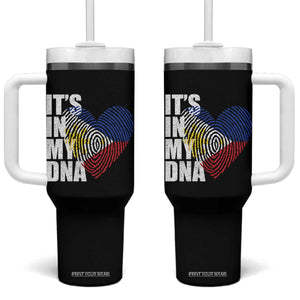 Filipino Pride Tumbler With Handle Its In My DNA Patriotic Philippines Flag TS11 One Size: 40 oz Black Print Your Wear