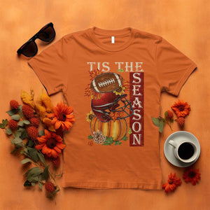 Thanksgiving Tis The Season T Shirt American Football Pumpkin Fall Season TS11 Orange Print Your Wear