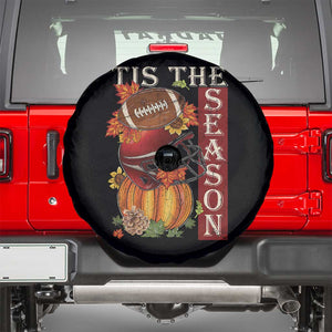 Thanksgiving Tis The Season Spare Tire Cover American Football Pumpkin Fall Season TS11 Black Print Your Wear