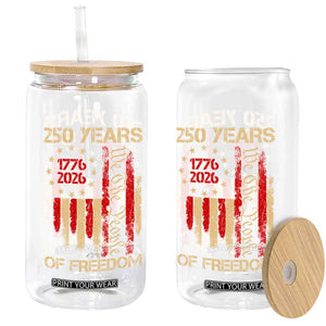 250 Years Of Freedom Glass Can 250th America Anniversary Independence Day TS11 Print Your Wear