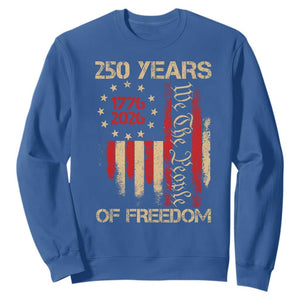250 Years Of Freedom Sweatshirt 250th America Anniversary Independence Day TS11 Royal Blue Print Your Wear