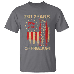 250 Years Of Freedom T Shirt 250th America Anniversary Independence Day TS11 Charcoal Print Your Wear
