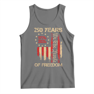 250 Years Of Freedom Tank Top 250th America Anniversary Independence Day TS11 Black Heather Print Your Wear