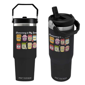 Democracy Is My Jam Flip Straw Tumbler Social Justice Protest Resist TS11 One Size: 30 oz Black Print Your Wear