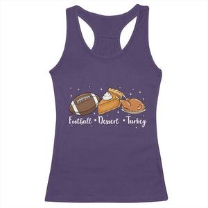 Funny Political Fall Season Racerback Tank Top Football Dessert Turkey Thanksgiving TS11 Purple Print Your Wear