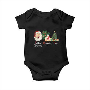 Funny Political Christmas Baby Onesie Father Christmas December Tree TS11 Black Print Your Wear