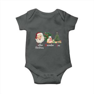 Funny Political Christmas Baby Onesie Father Christmas December Tree TS11 Dark Heather Print Your Wear
