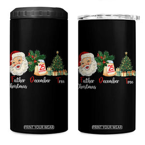 Funny Political Christmas 4 in 1 Can Cooler Tumbler Father Christmas December Tree TS11 One Size: 16 oz Black Print Your Wear