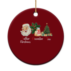 Funny Political Christmas Ceramic Ornament Father Christmas December Tree TS11 1pc Red Print Your Wear