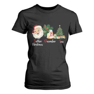 Funny Political Christmas T Shirt For Women Father Christmas December Tree TS11 Black Print Your Wear