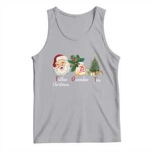 Funny Political Christmas Tank Top Father Christmas December Tree TS11 Athletic Heather Print Your Wear