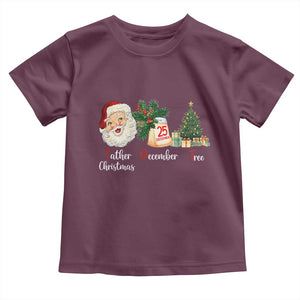 Funny Political Christmas Toddler T Shirt Father Christmas December Tree TS11 Maroon Print Your Wear