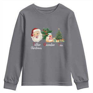 Funny Political Christmas Youth Sweatshirt Father Christmas December Tree TS11 Charcoal Print Your Wear