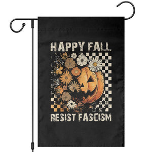 Happy Fall Resist Fascism Garden Flag Halloween Fall Pumpkin TS11 Black Print Your Wear