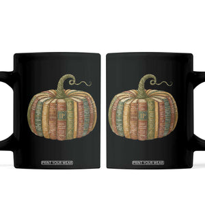 Book Pumpkin Autumn Fall Librarians Bookworm Teacher Coffee Mug TS11 Black Print Your Wear