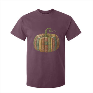 Book Pumpkin Autumn Fall Librarians Bookworm Teacher T Shirt For Kid TS11 Maroon Print Your Wear