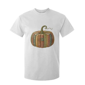 Book Pumpkin Autumn Fall Librarians Bookworm Teacher T Shirt For Kid TS11 White Print Your Wear