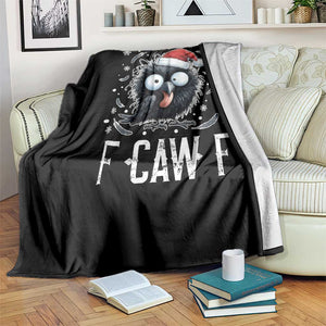 Funny F Caw F Christmas Crow Throw Blanket Santa Raven Xmas Holiday TS11 Print Your Wear