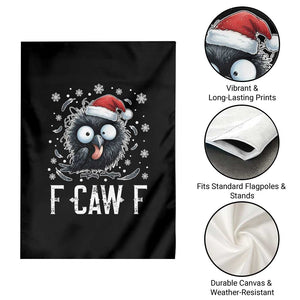 Funny F Caw F Christmas Crow Garden Flag Santa Raven Xmas Holiday TS11 Print Your Wear