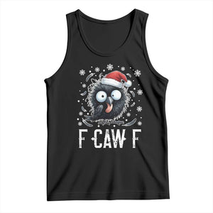 Funny F Caw F Christmas Crow Tank Top Santa Raven Xmas Holiday TS11 Black Print Your Wear