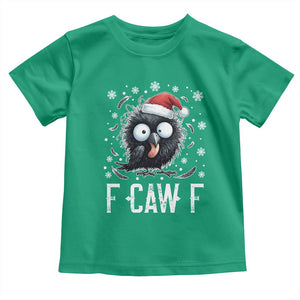 Funny F Caw F Christmas Crow Toddler T Shirt Santa Raven Xmas Holiday TS11 Irish Green Print Your Wear