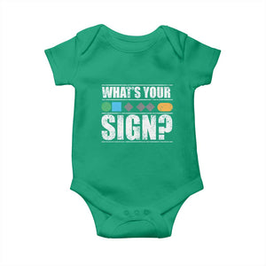 Funny Ski Snowboard Whats Your Sign Baby Onesie TS11 Irish Green Print Your Wear