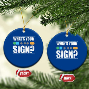 Funny Ski Snowboard Whats Your Sign Ceramic Ornament TS11 1pc Blue Print Your Wear