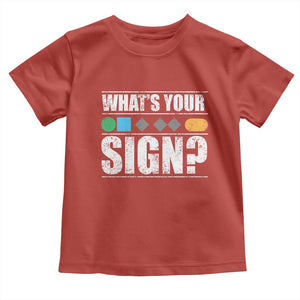 Funny Ski Snowboard Whats Your Sign Toddler T Shirt TS11 Red Print Your Wear