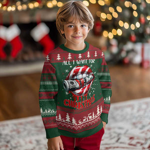 Funny All I Want For Xmas Is Money Ugly Christmas Sweater Candy Cane Lips TS11 Christmas Print Your Wear