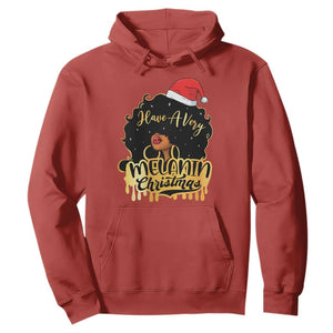 Have A Melanin Christmas African American Santa Girl Xmas Hoodie TS11 Red Print Your Wear