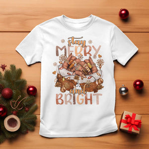 Funny African American Christmas T Shirt Stay Merry And Bright Black Melanin Girl TS11 White Print Your Wear