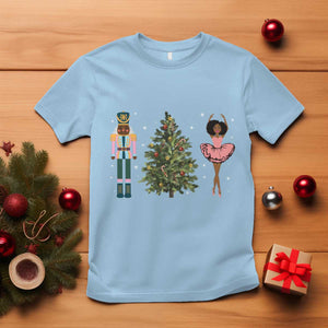 Funny Black Ballerina Nutcracker African American Christmas T Shirt TS11 Light Blue Print Your Wear