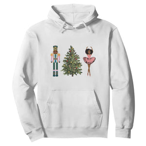 Funny Black Ballerina Nutcracker African American Christmas Hoodie TS11 White Print Your Wear