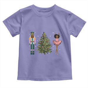 Funny Black Ballerina Nutcracker African American Christmas Toddler T Shirt TS11 Violet Print Your Wear