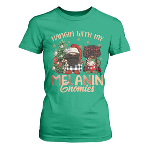 Funny African American Christmas T Shirt For Women Hangin With My Melanin Gnomies Afro Gnomes TS11 Irish Green Print Your Wear