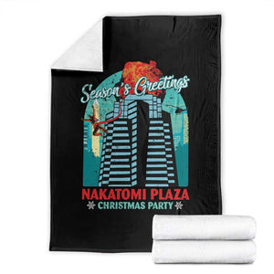 Christmas Nakatomi Plaza Throw Blanket Season's Greeting Christmas Party Hans Gruber TS11 Black Print Your Wear
