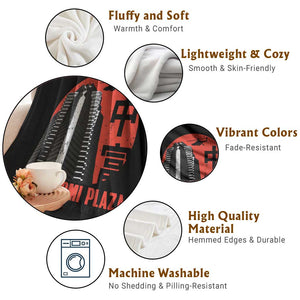 Christmas Nakatomi Plaza Throw Blanket Christmas Party 1988 Vintage Japanese Style TS11 Print Your Wear