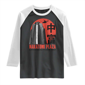 Christmas Nakatomi Plaza Raglan Shirt Christmas Party 1988 Vintage Japanese Style TS11 Black White Print Your Wear