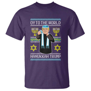 Funny Hanukkah Trump T Shirt Oy To The World Menorah David Stars TS11 Purple Print Your Wear