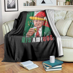 Christmas In Mexico Trump Throw Blanket Feliz Navidad Mis Amigos Santa Trump Tequila Shot TS11 Print Your Wear