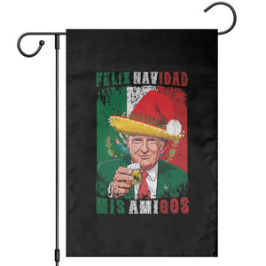 Christmas In Mexico Trump Garden Flag Feliz Navidad Mis Amigos Santa Trump Tequila Shot TS11 Black Print Your Wear