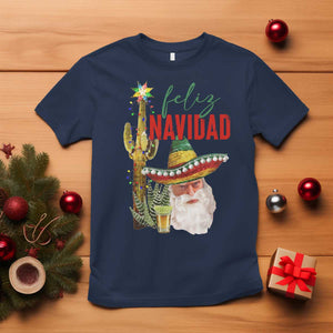 Funny Trump Mexico Christmas T Shirt Feliz Navidad Santa Sombrero Xmas Cactus TS11 Navy Print Your Wear