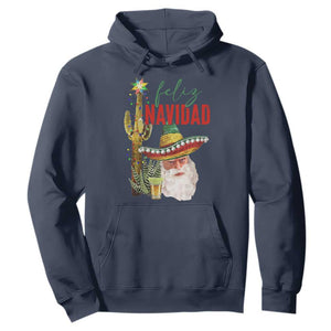 Funny Trump Mexico Christmas Hoodie Feliz Navidad Santa Sombrero Xmas Cactus TS11 Navy Print Your Wear