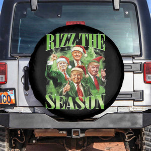Funny Trump Christmas Spare Tire Cover Rizz The Season Santa Trump Elf 47th US President TS11 No hole Black Print Your Wear